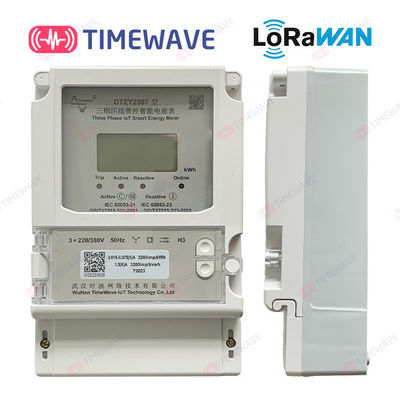 Rádio de IoT do medidor da energia de LoRaWAN medidor elétrico de 3 fases fixado na parede