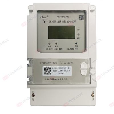 A precisão alta fixa o medidor 220V LoRaWAN IoT DTZY2397 sem fio da energia de 3 fases