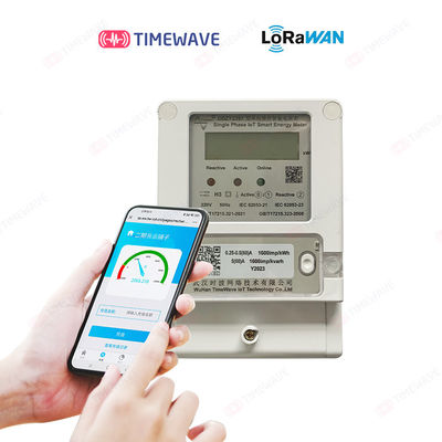 Medidor pagado antecipadamente esperto LoRaWAN inteligente da energia 3 medidor da energia do fio da fase 4