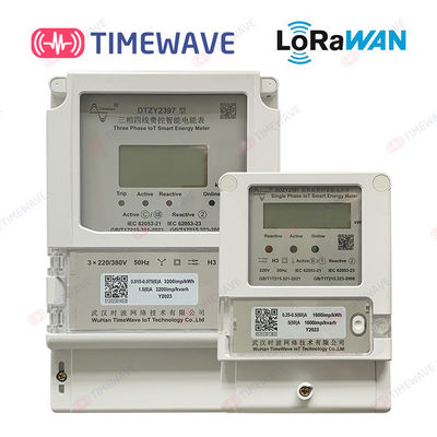 Medidor de energia elétrica inteligente de fase única e trifásica, Lorawan/Wi-Fi/4G/RS485 com controle remoto pré-pago e solução Ami/AMR